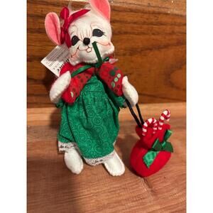 Annalee Festive Candy Girl Mouse 6” 600517 W Tag Excellent!